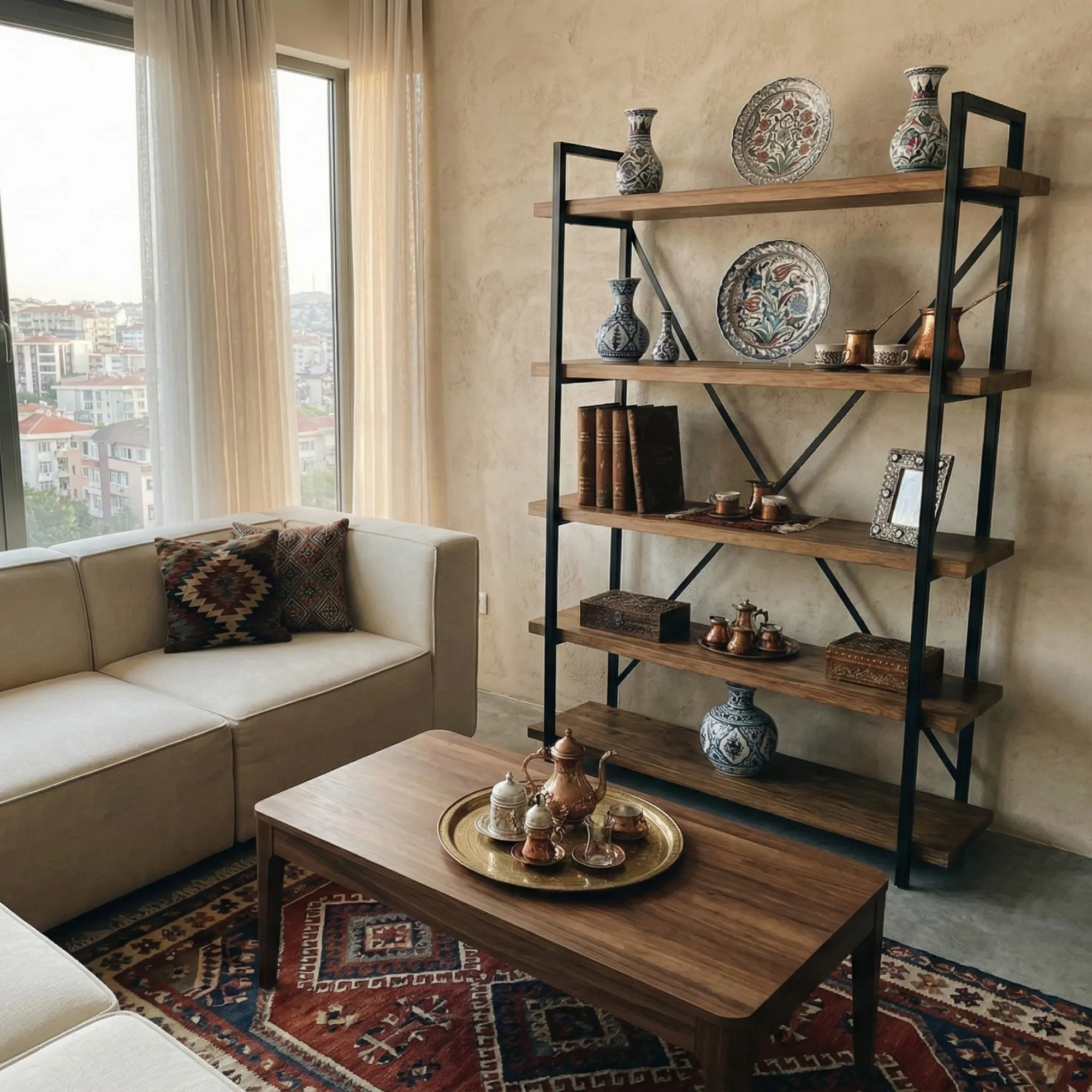 Rustic Solid Wood Wall Bookshelf - view 6